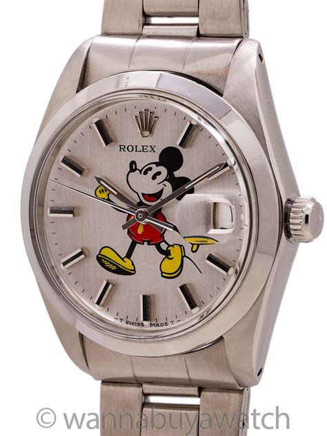 rolex oyster mickey mouse watch|rolex mickey mouse for sale.